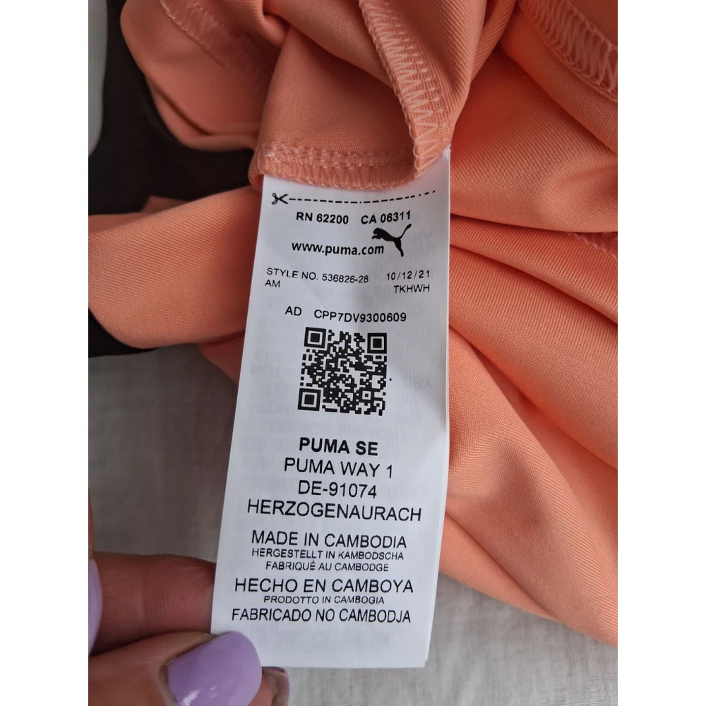 💕NWT Women's Puma Team Dress XL Peach Pink Black - Picture 7 of 10